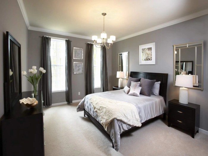 Bedroom decor ideas black and grey