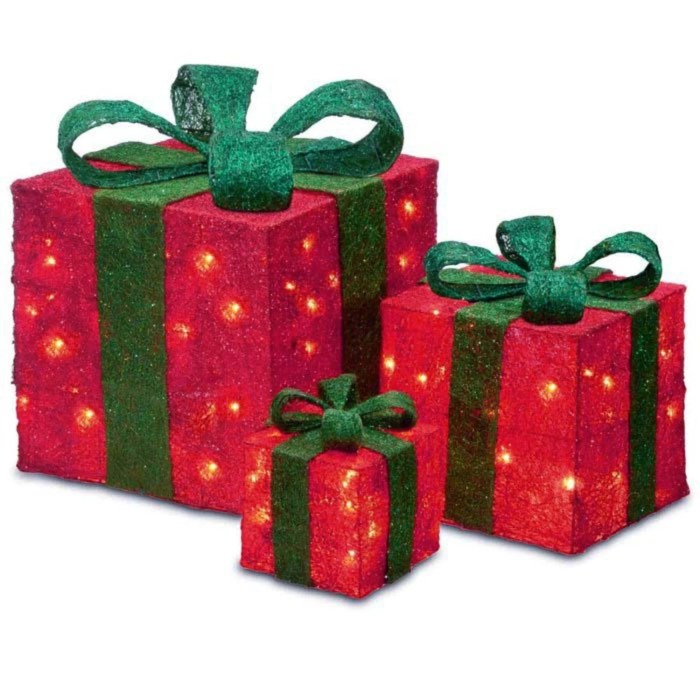 Outdoor decor gift boxes